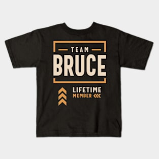 Team Bruce Lifetime Member Funny Name Bruce Kids T-Shirt